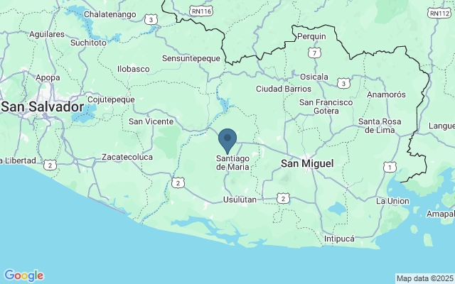 Kaart met locatie Laguna de Alegría